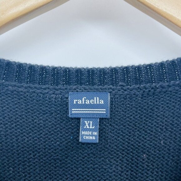 Rafella Womens Size XL 3/4 Sleeve Knit Pullover Sweater with Keyhole Neckline - Picture 4 of 5